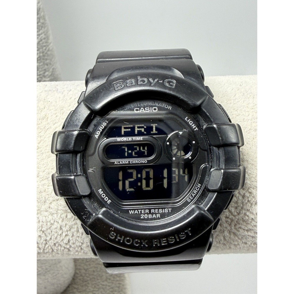 Casio BGD-140 Baby-G New Battery Ladies Watch 40MM 7.5" Black Resin Mod 3277